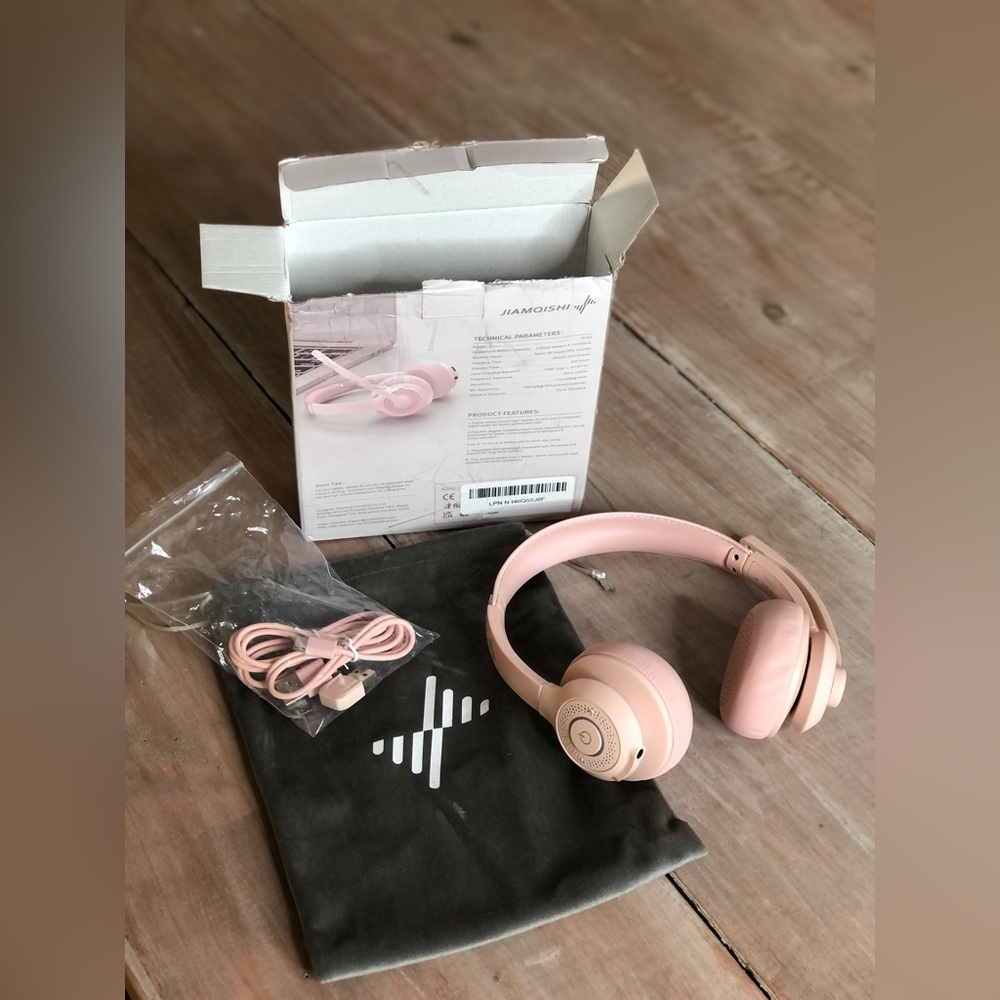 NEW Wireless Headset with AI Noise Cancelling Microphone Bluetooth Headset